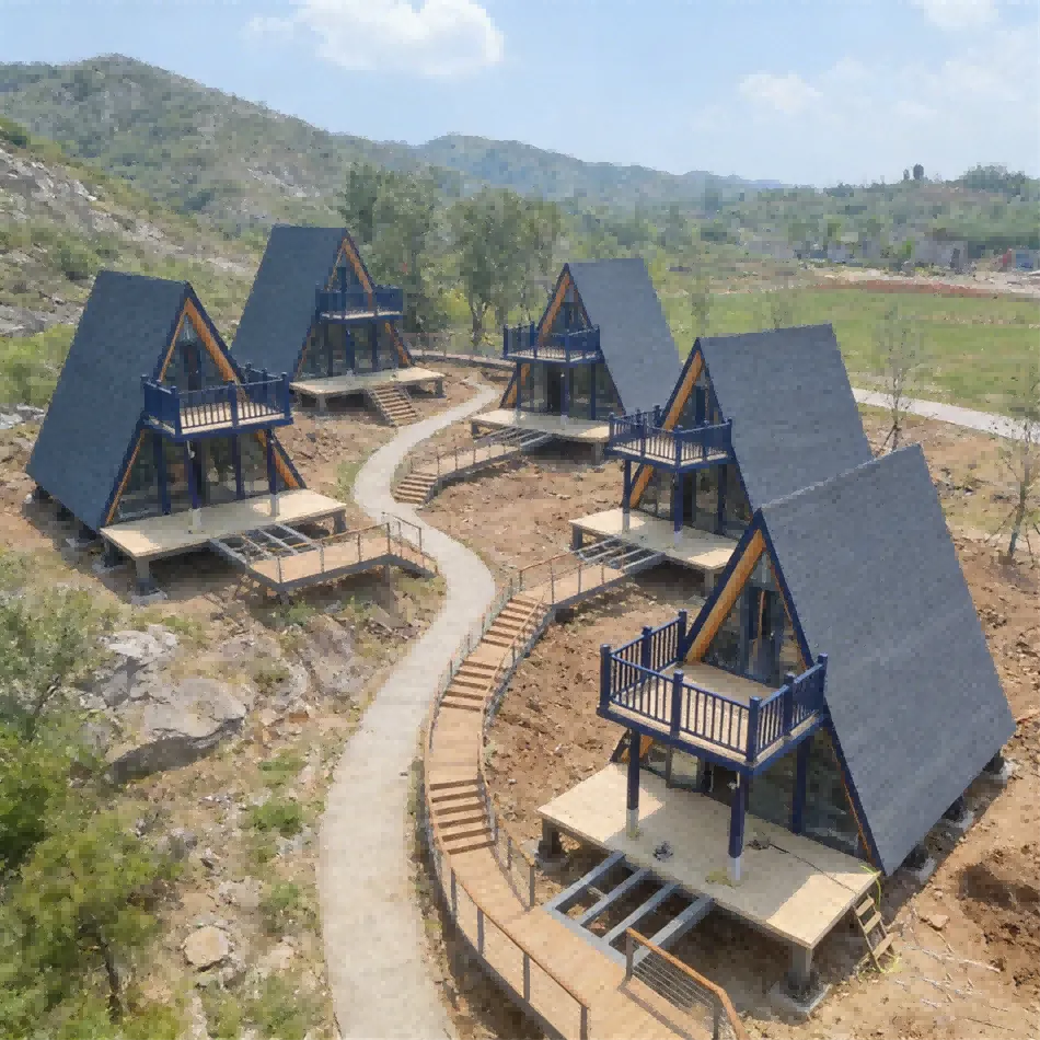 A-Frame House With Front Terrace factory
