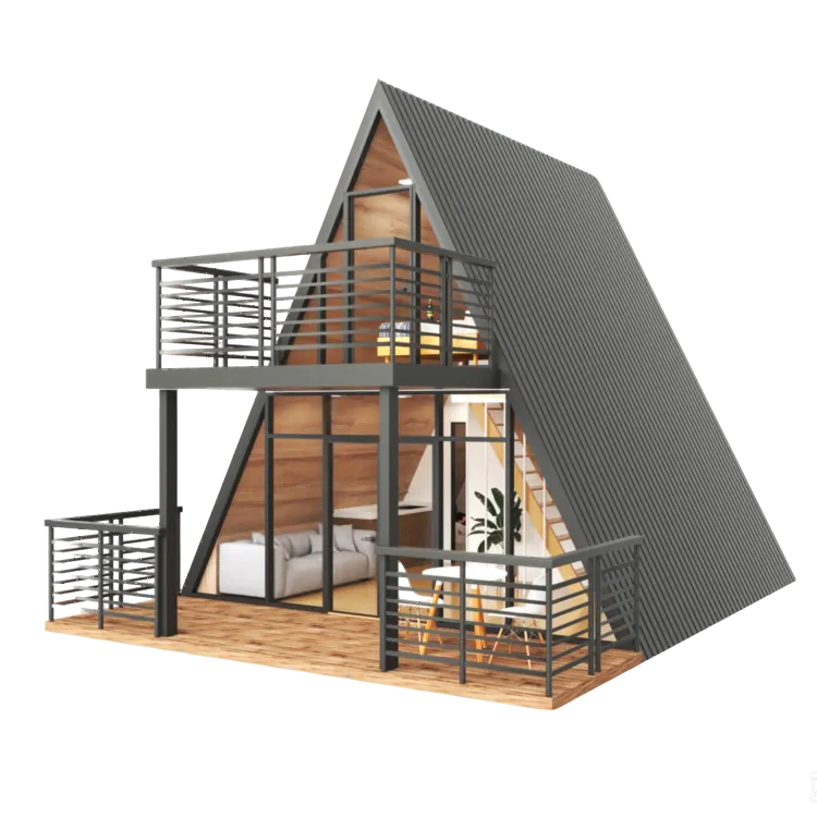 A-Frame House With Front Terrace best