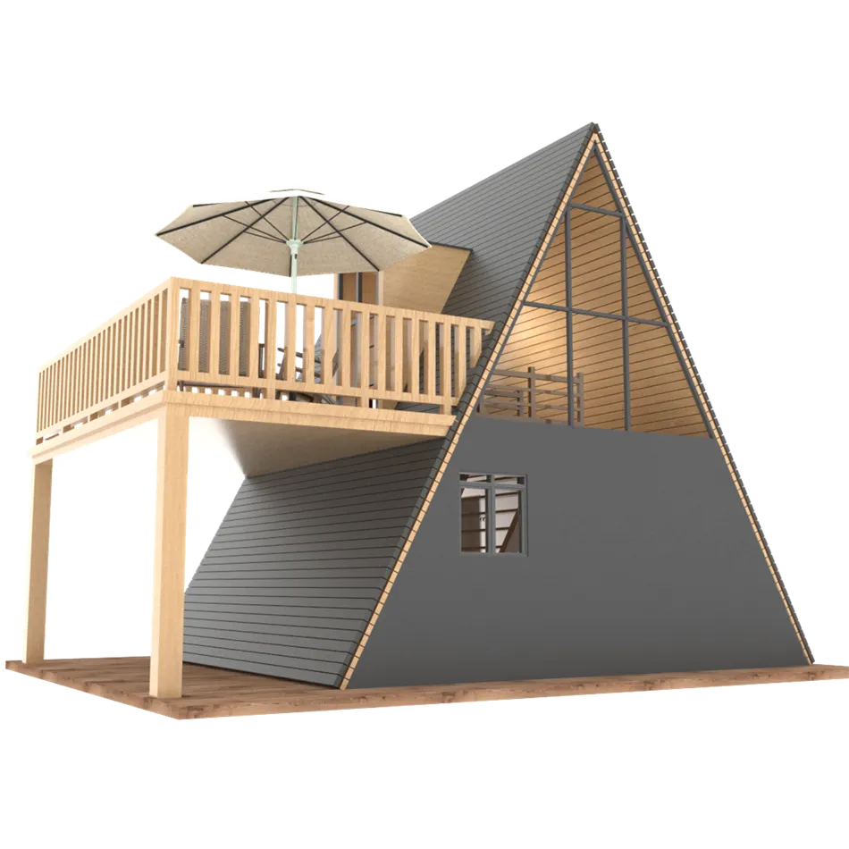 A Type House With Side Balcony factory