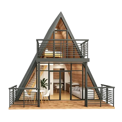 A-Frame House With Front Terrace